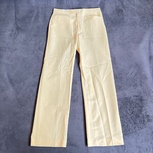 Botany 500 Cream Relaxed High Rise Trouser Casual Dress Pants Women's Size 32